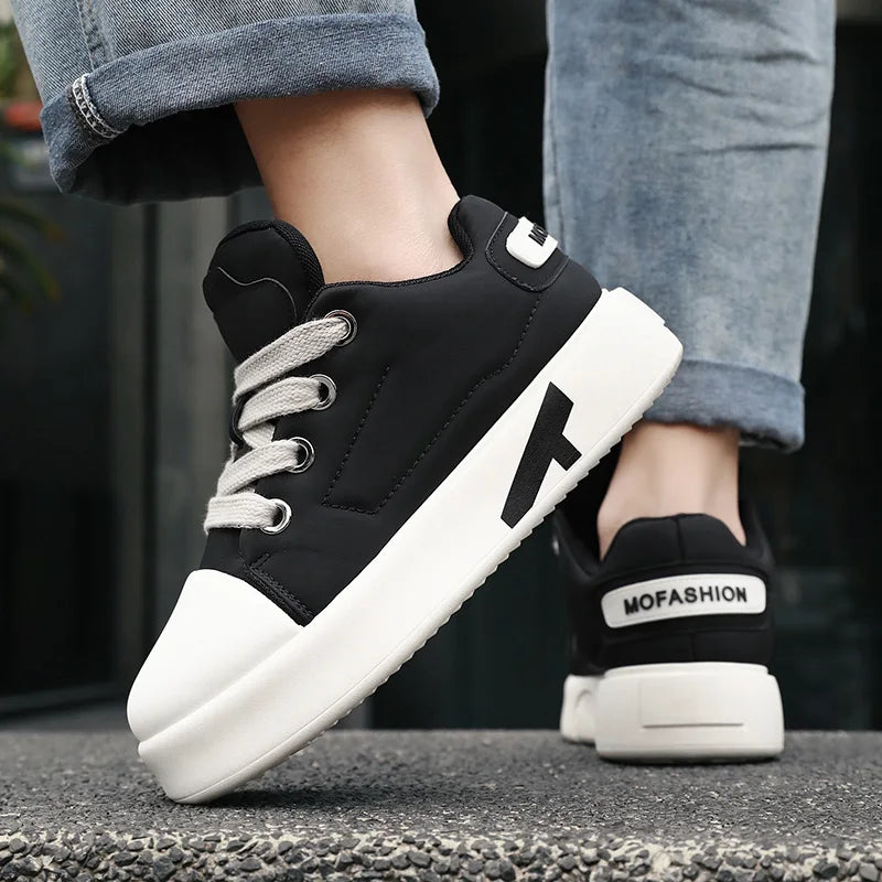 Autumn Men Casual Sneakers Trend Platform Street Style Lace Up Vulcanized Sneakers