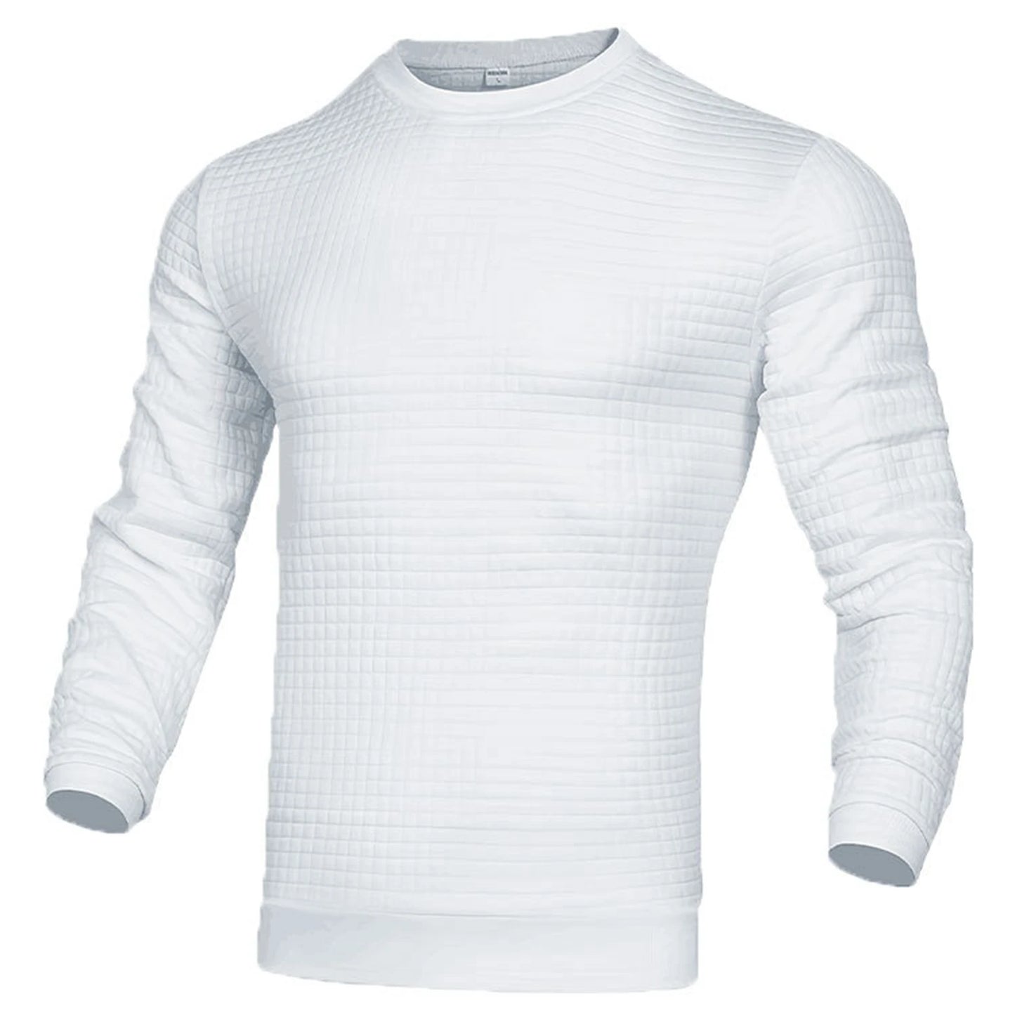 Men's Casual Knitted Pullover Hoodie - Long Sleeve Slim Fit O-Neck Sweatshirt