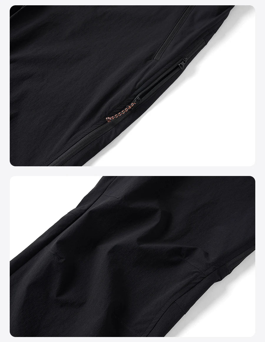 Men's Soft Shell Elastic Nylon Pants - 170gsm Loose Straight Trousers