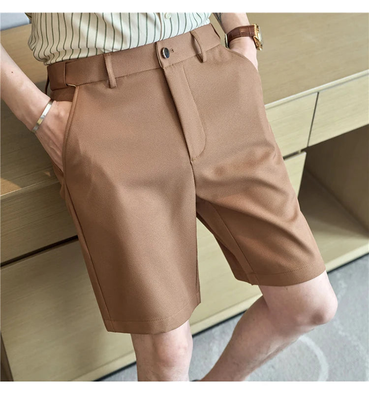 Men's Summer Thin Style Slim Fit  Elastic Waist Shorts