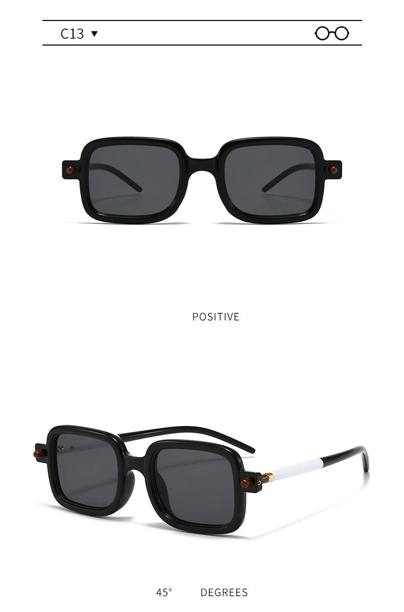 Unisex Retro Square Sunglasses UV400