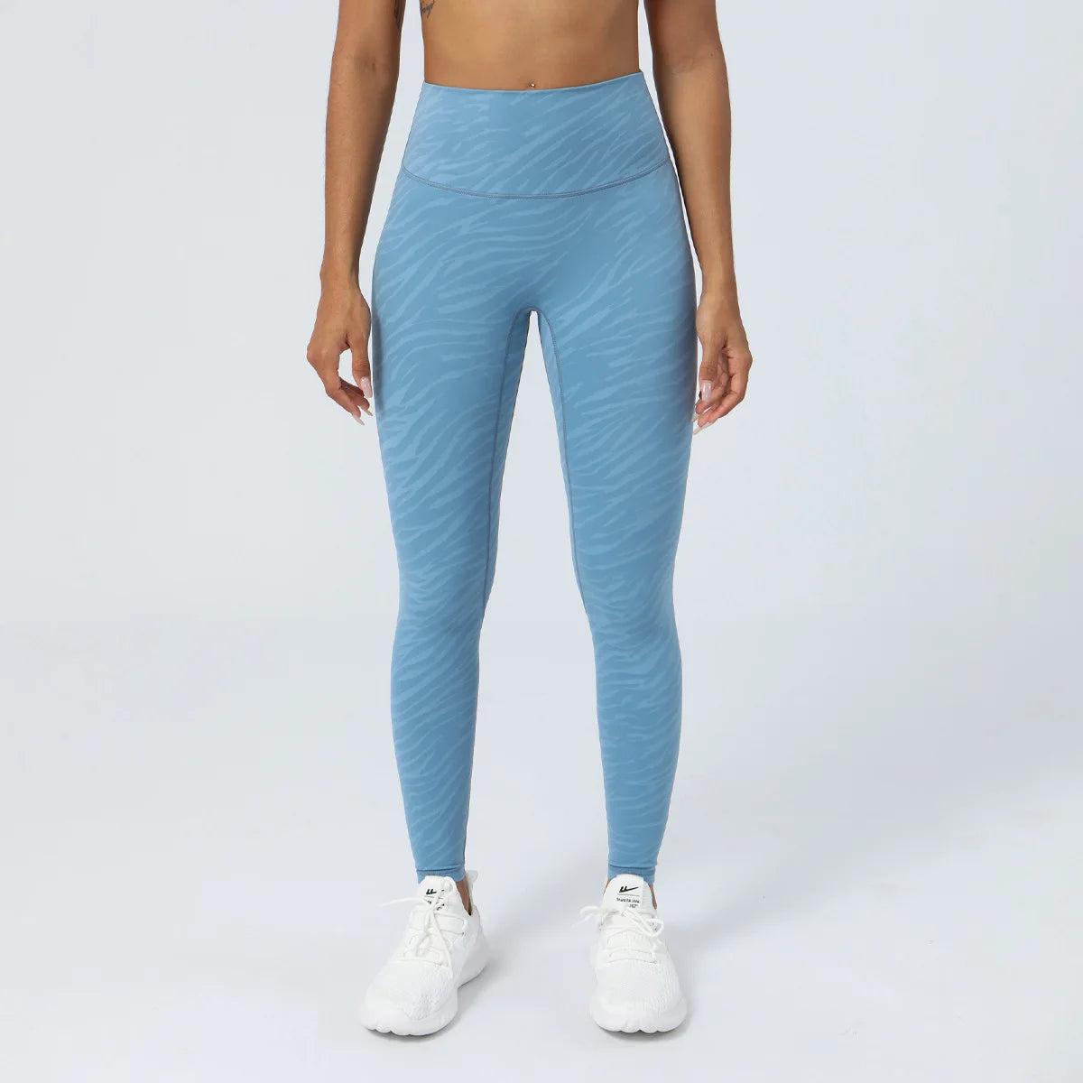 Women's High Waist Yoga Pants Buttery Soft Zebra Stripe Printed Sports Leggings Breathable Workout Running Tights Sportswear