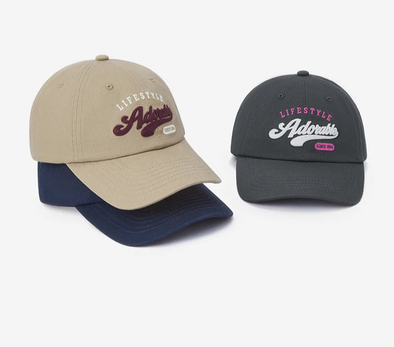 Retro College Style Embroidered Baseball Cap - Adjustable Snapback Sun Hat