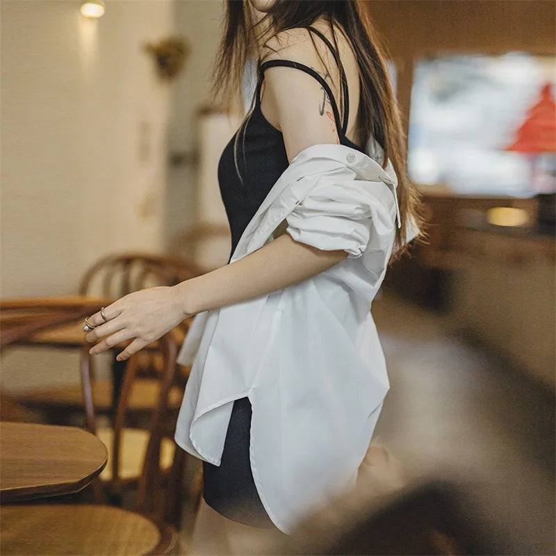 Slim Black Slip Dress - Sleeveless Bodycon Midi with Backless Design