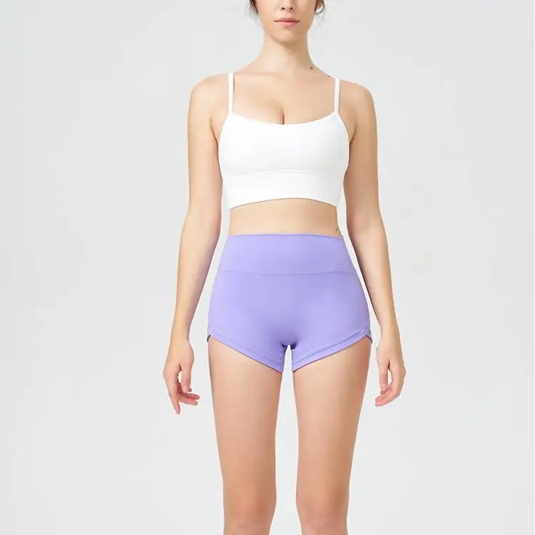 2-Piece Nylon Yoga Set - Sports Bra & Shorts