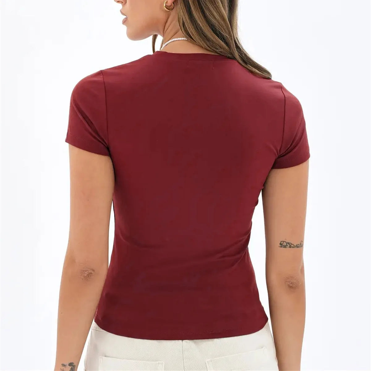 Women's Essential Basic Short Sleeve Round Neck T-Shirt