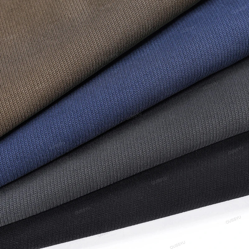 Men's Lyocell Blend Heavyweight Straight Leg Trousers | Elastic Waist M–5XL