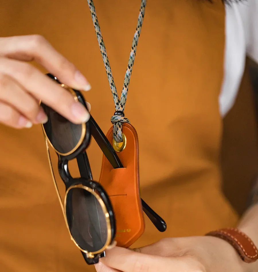 Vintage Leather Glasses Chain - Portable Sunglasses Lanyard Fashion Neck Strap