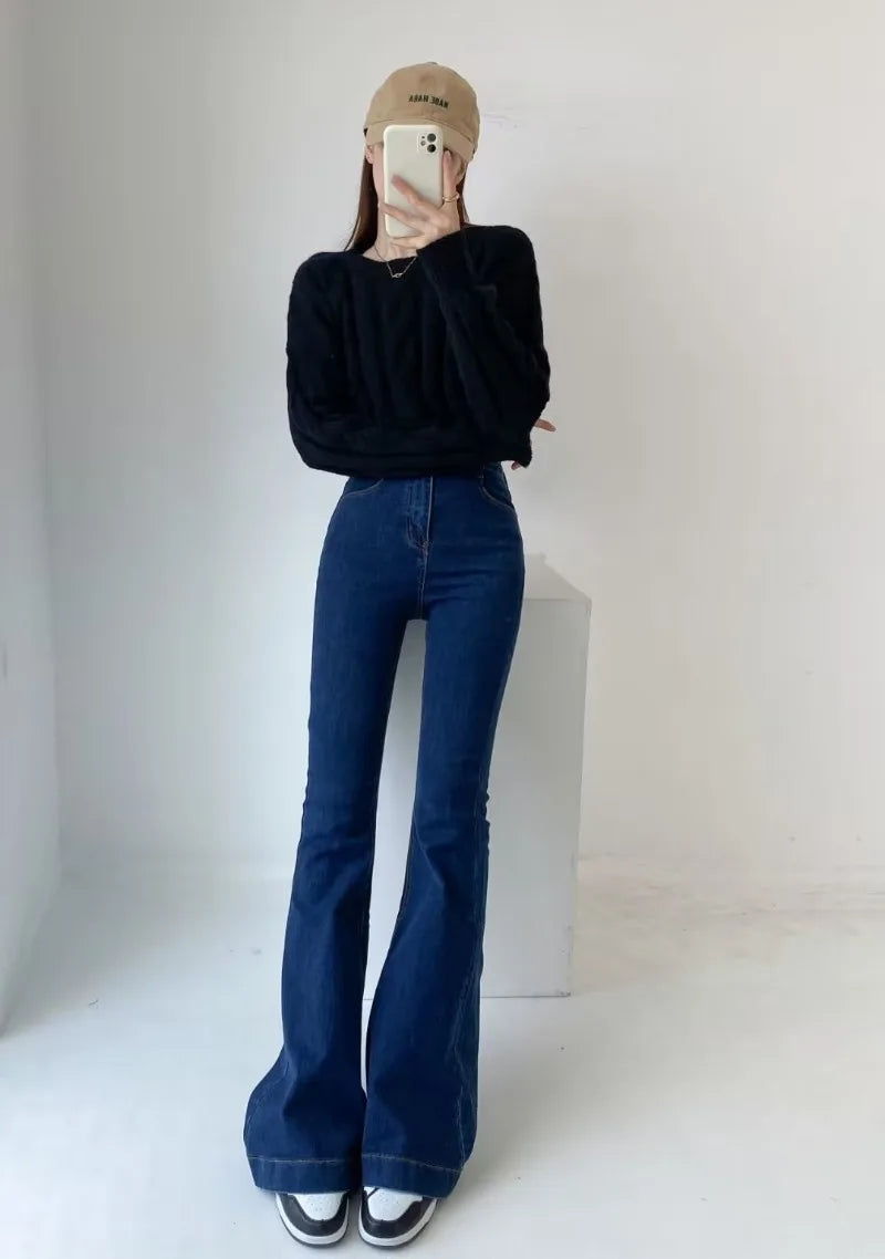 Women's Elastic Flare Denim Jeans