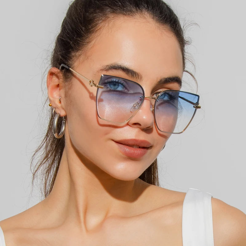 Retro Cat Eye Gradient Sunglasses