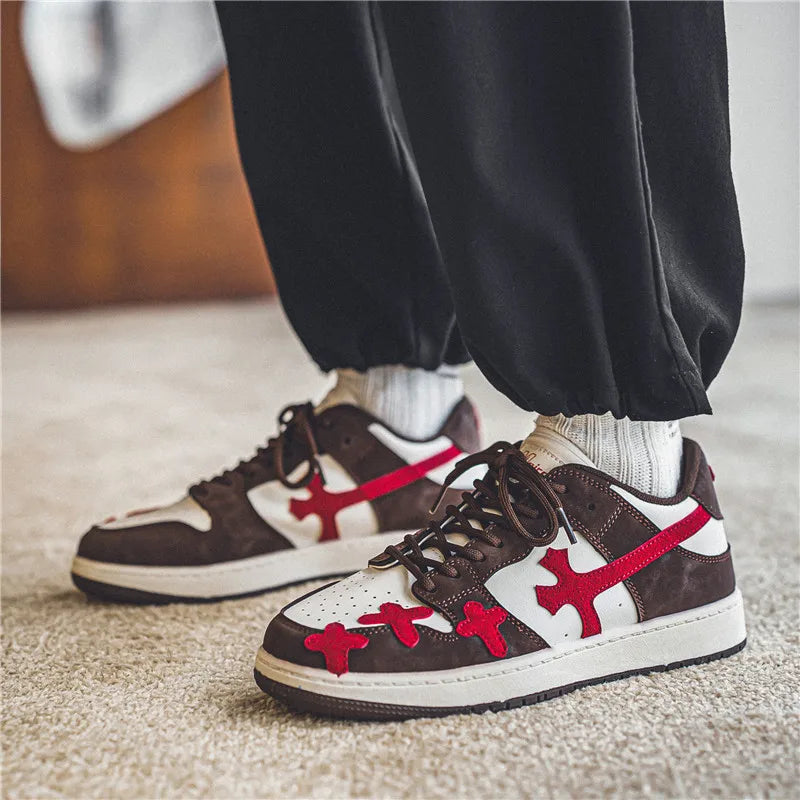 Men's Cross-Design Sneakers - Running & Basketball Trainers