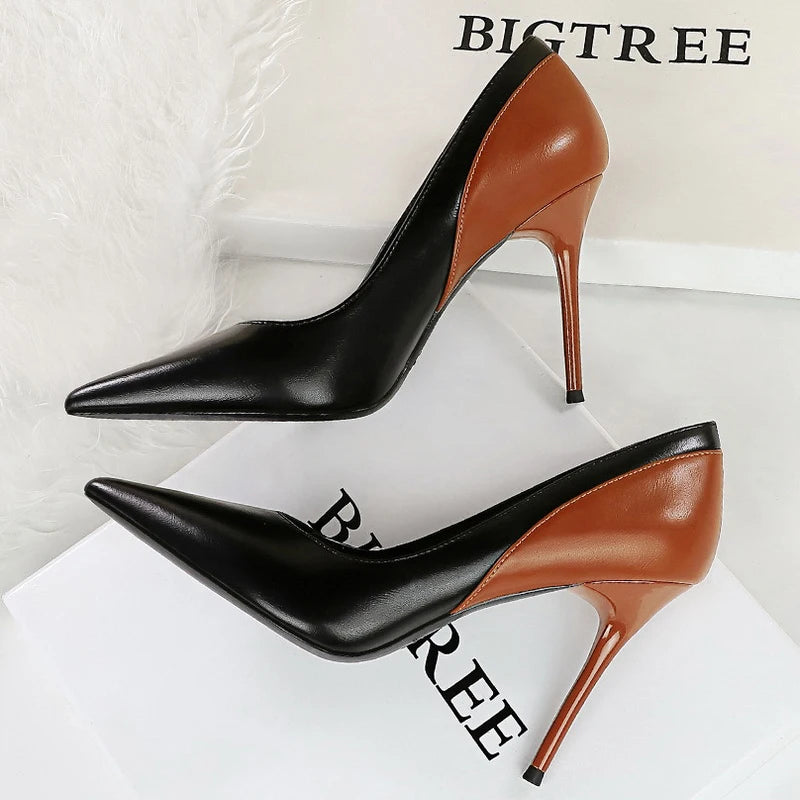 Women's Pumps Pointed Tip High Heels Stilettos Shoes