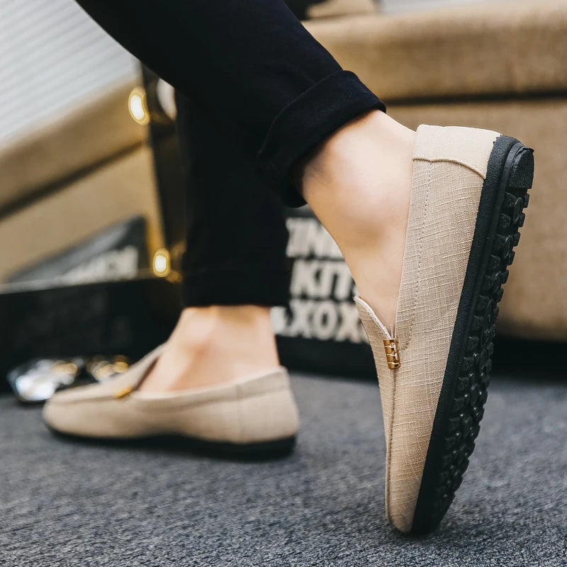 Men's Casual Loafers Comfortable Slip-on Flat Shoes