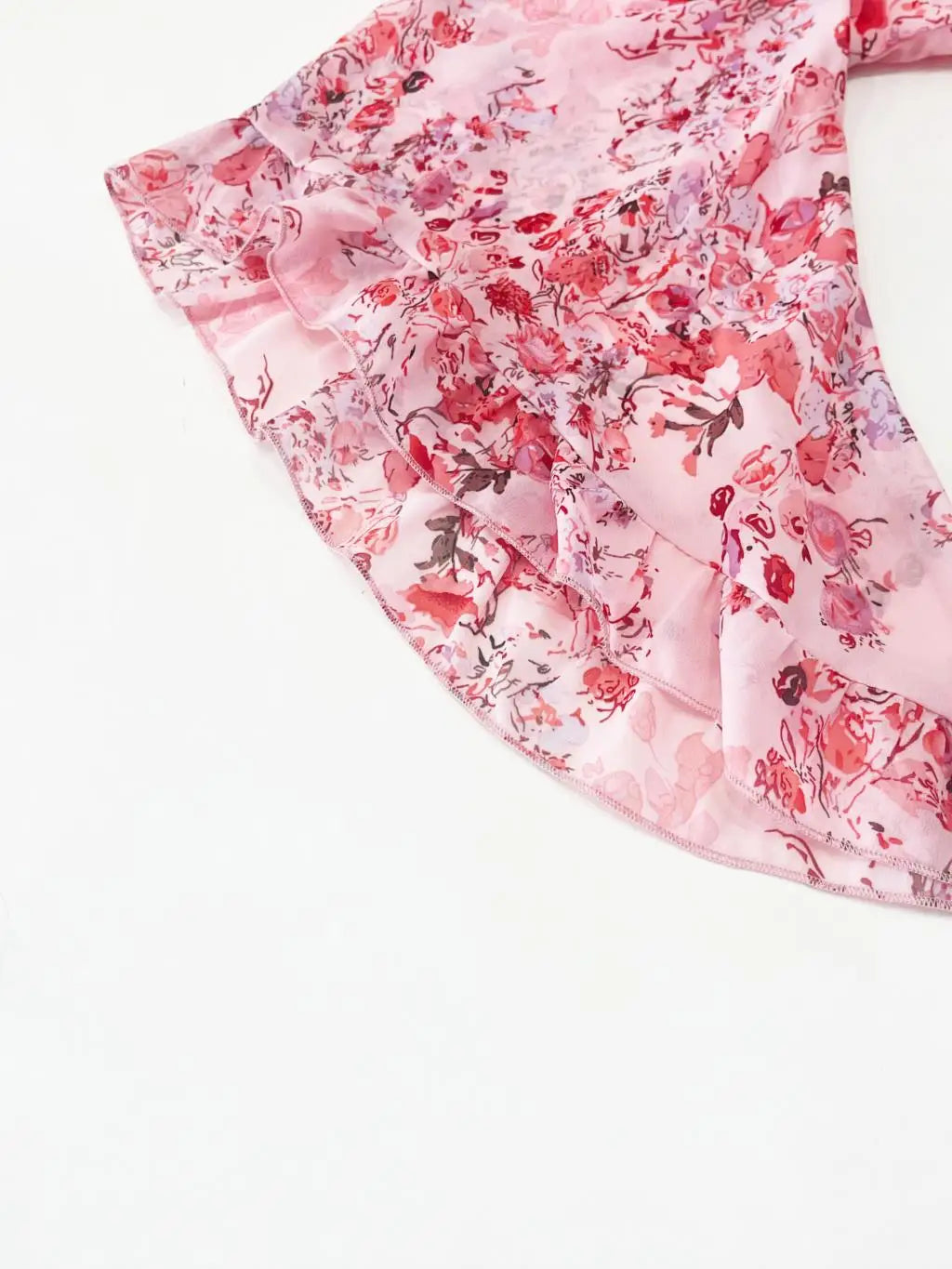 Women's Autumn Winter Half Sleeve Flower Print Elegant V-neck Casual A-Line Knee-Length High Waist Dress