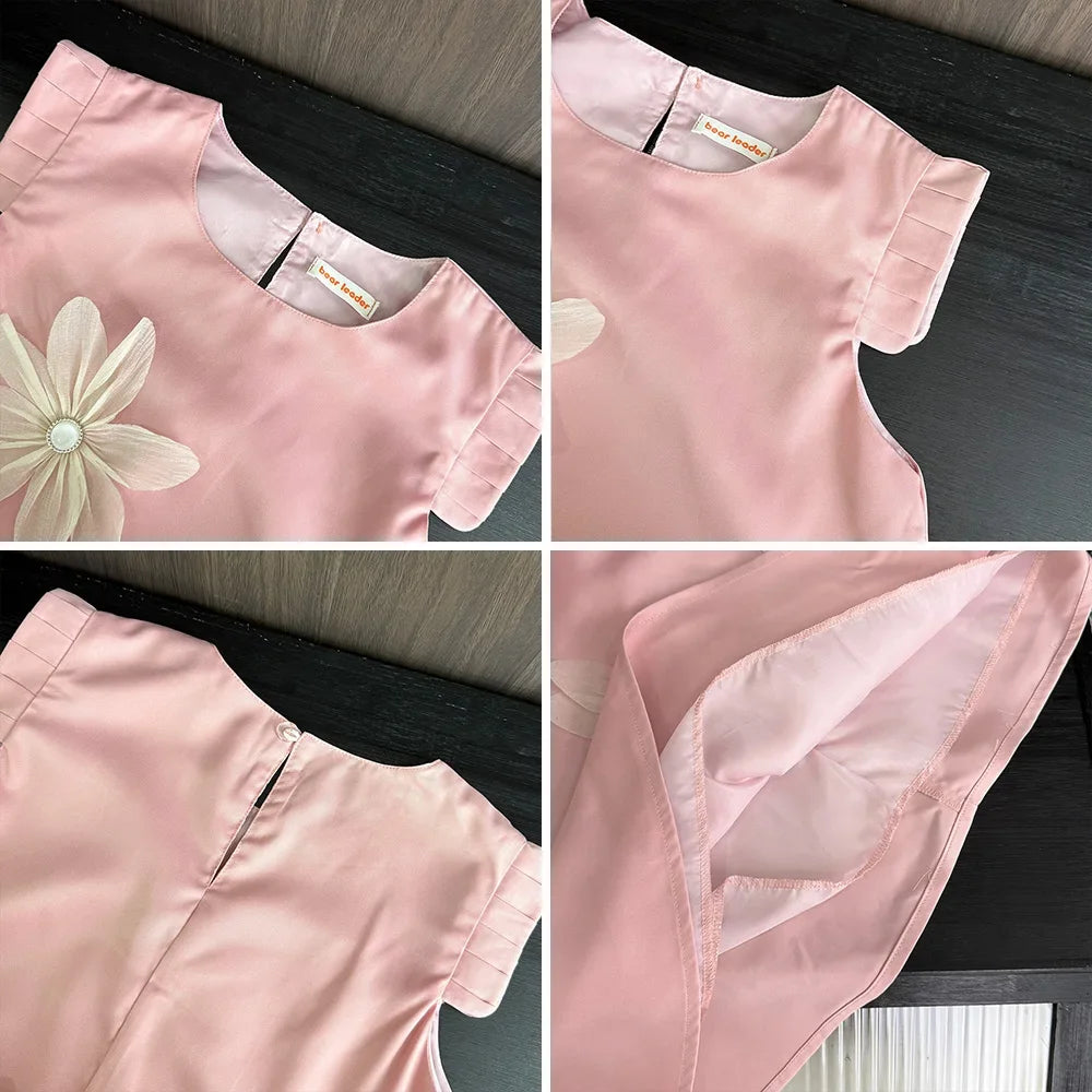 Girl's 3D Flower Princess Dress 2-12 Years