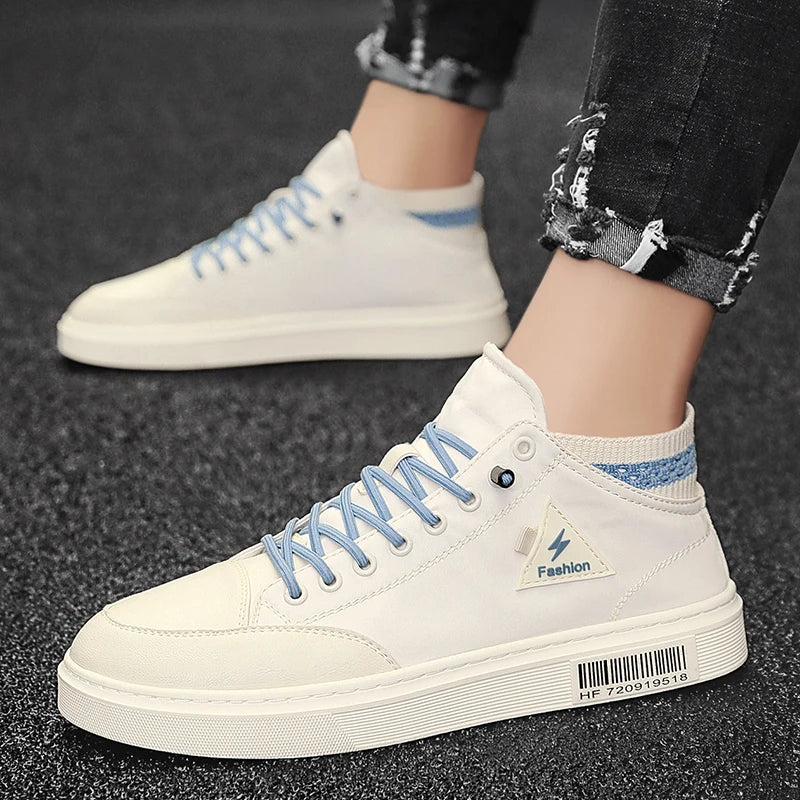 Simple Design Casual Sneakers - Men's Flat Skateboard & Running Trainers