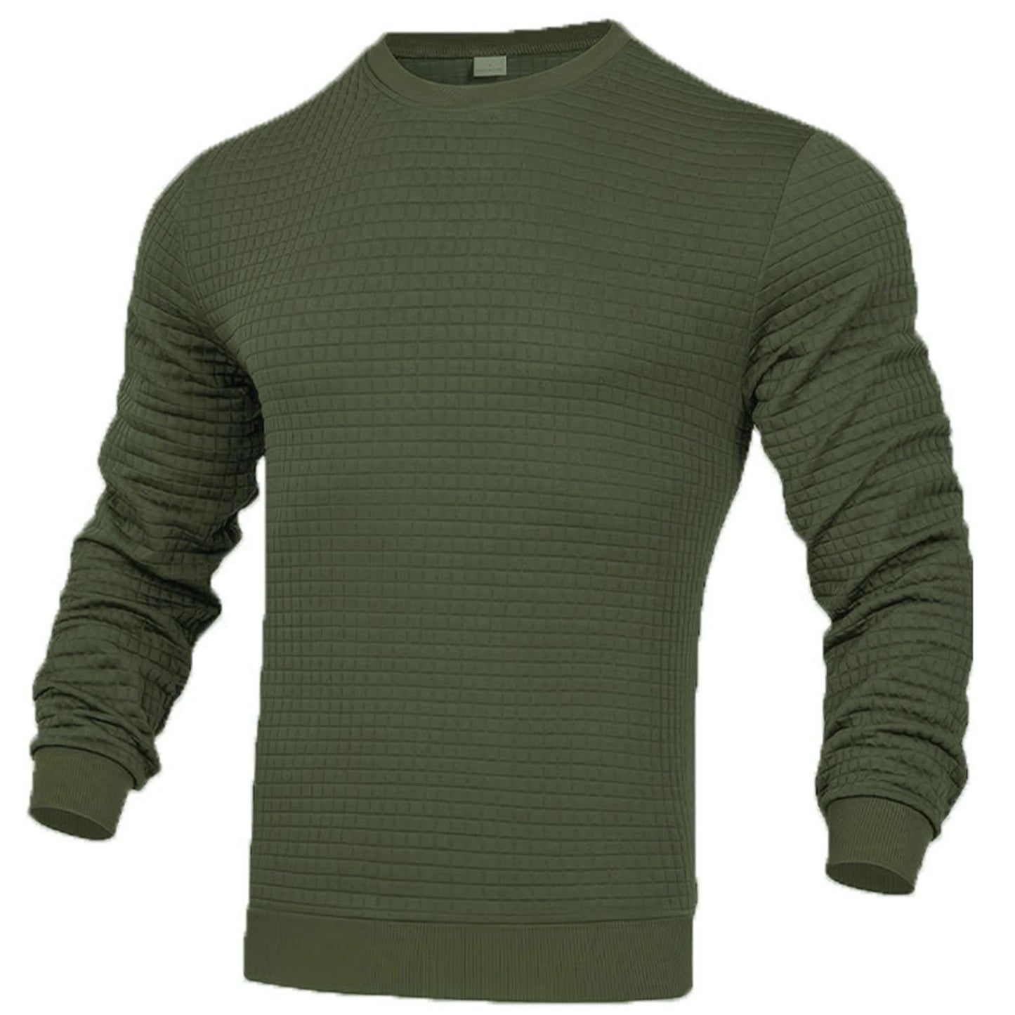 Men's Casual Knitted Pullover Hoodie - Long Sleeve Slim Fit O-Neck Sweatshirt
