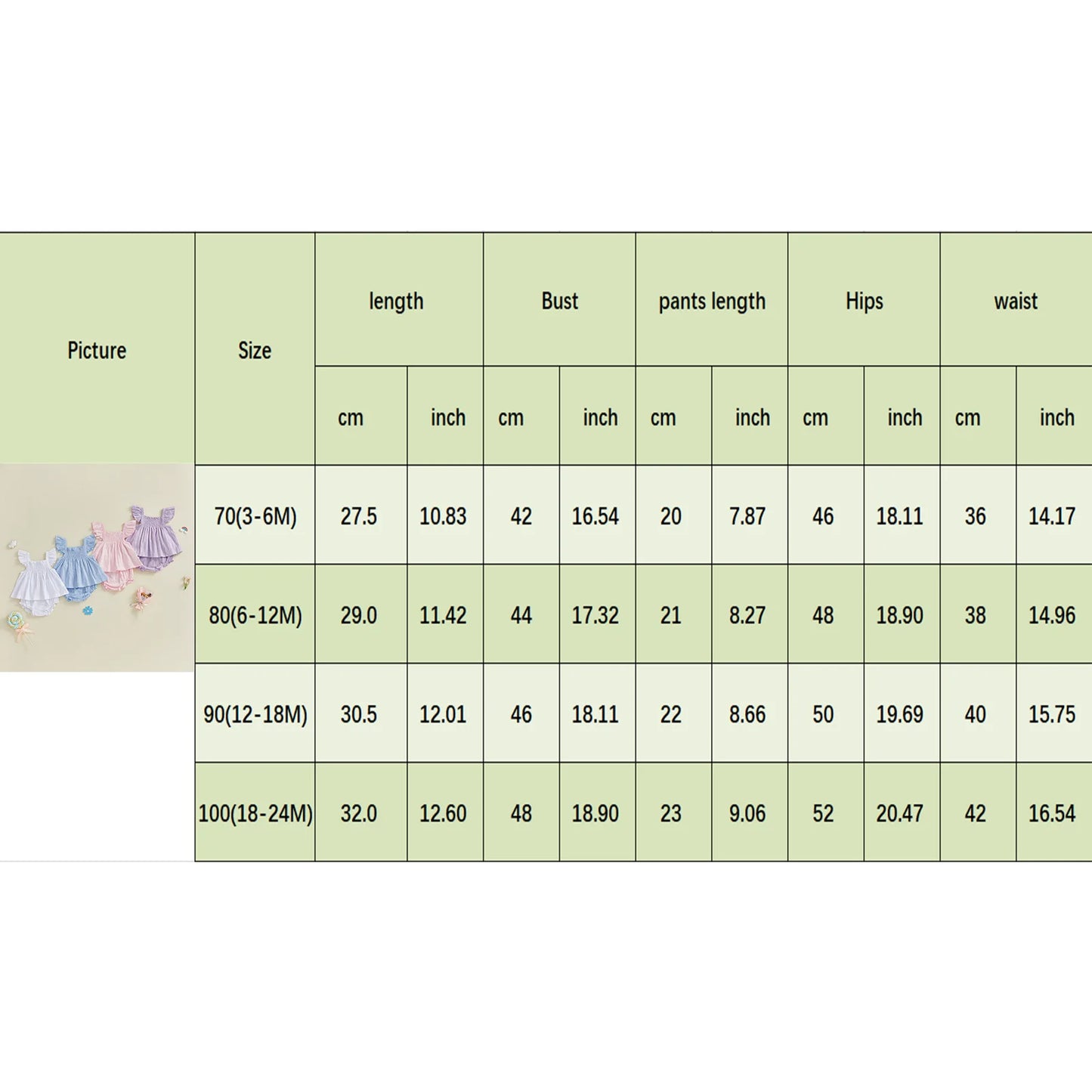 Baby Girls Summer Outfit Set - Flying Sleeve Top & Ruffle Shorts (0-24M)