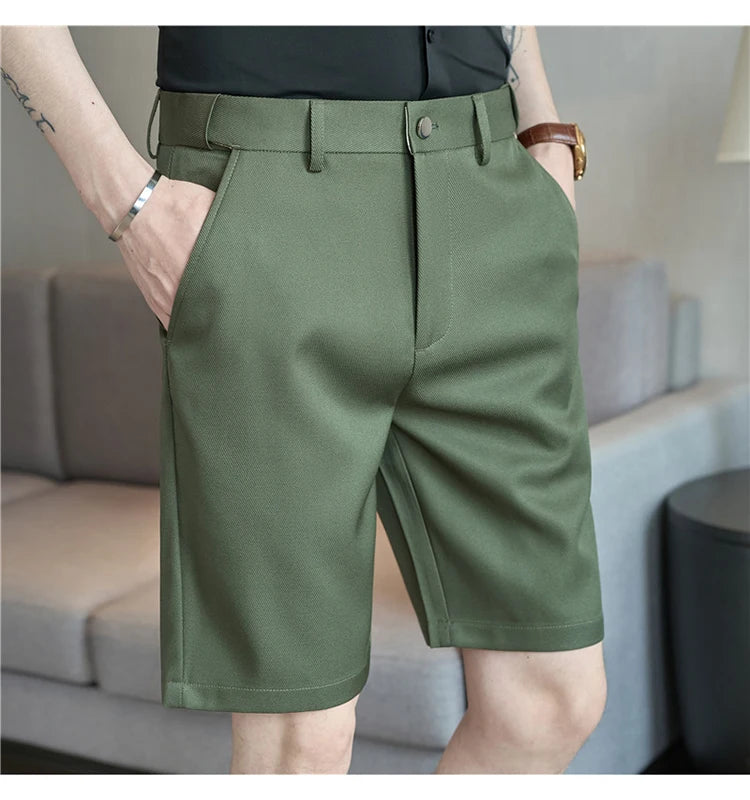 Men's Summer Thin Style Slim Fit  Elastic Waist Shorts