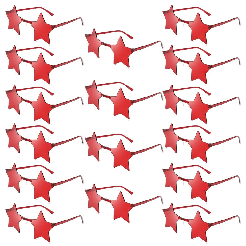 Women's 12/16 Pack Rimless Star Shaped Sunglasses Set