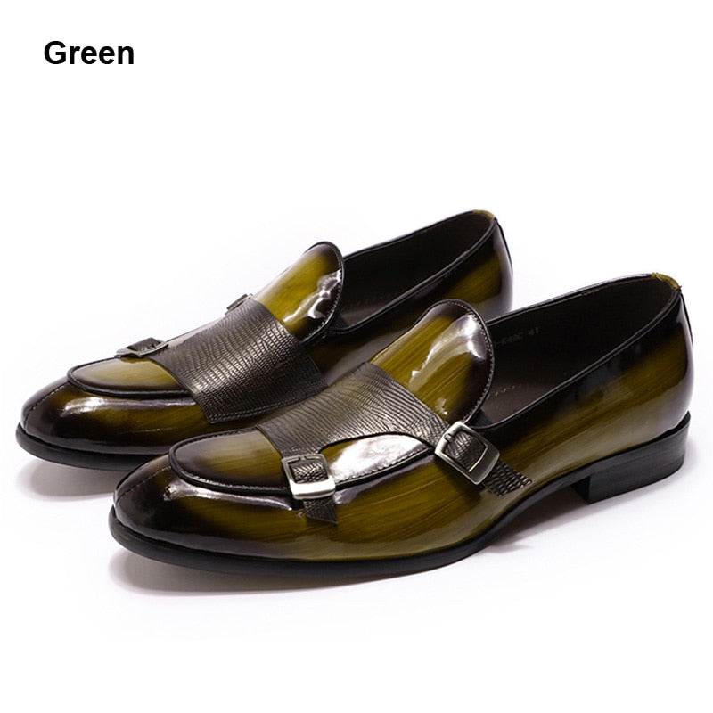 Men's Patent Leather Loafers Slip-On Shoes