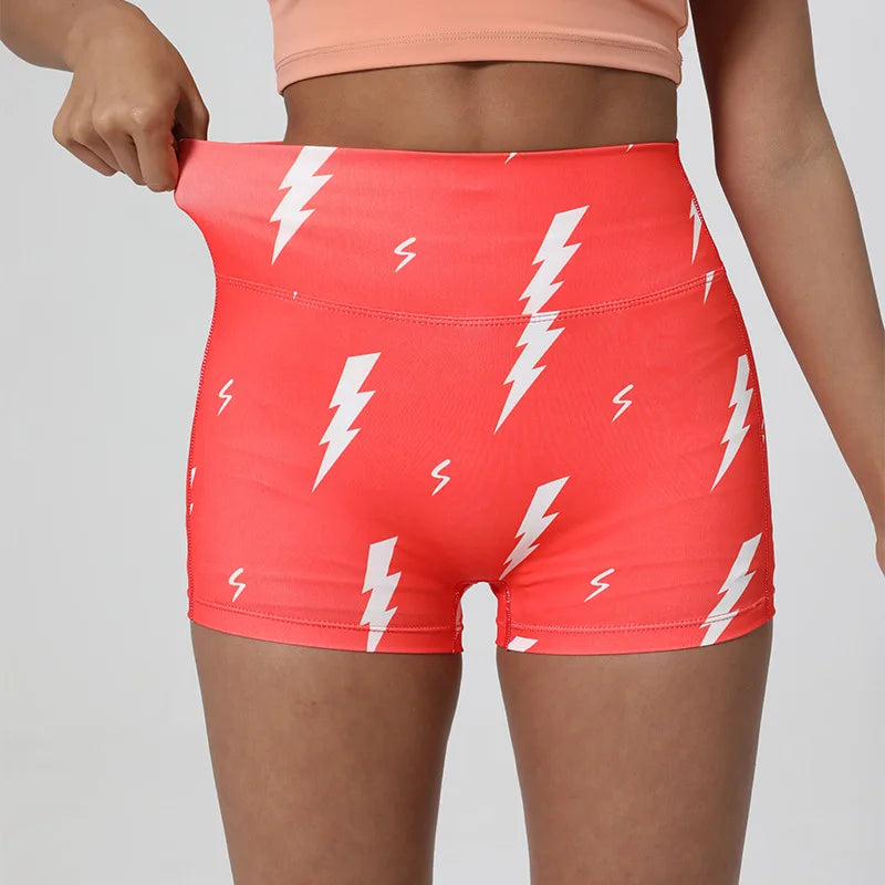 High Waist Printed Shorts