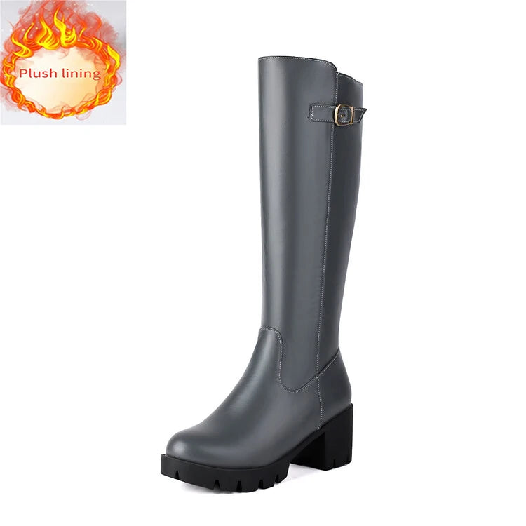 Faux Suede Ankle Boots - 5cm Flat Heel with Belt Buckle Detail