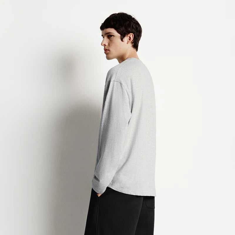 Long Sleeve T-Shirt Unisex Couple Style Basic Versatile Top Everyday Commuting Autumn
