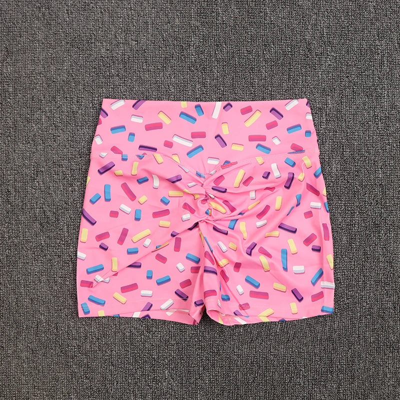 High Waist Printed Shorts