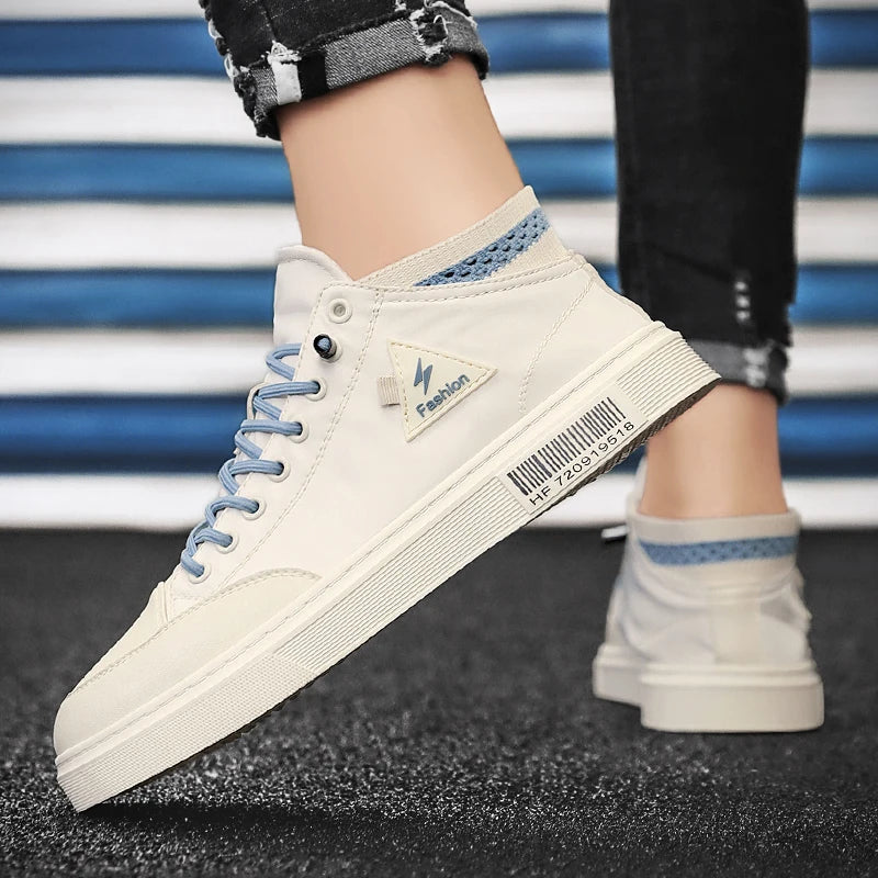 Simple Design Casual Sneakers - Men's Flat Skateboard & Running Trainers