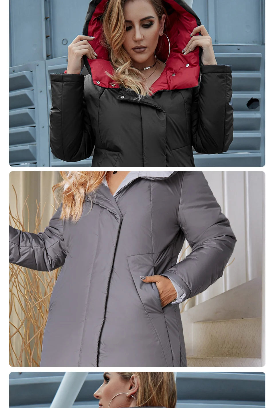 Women's Long Hooded Parka