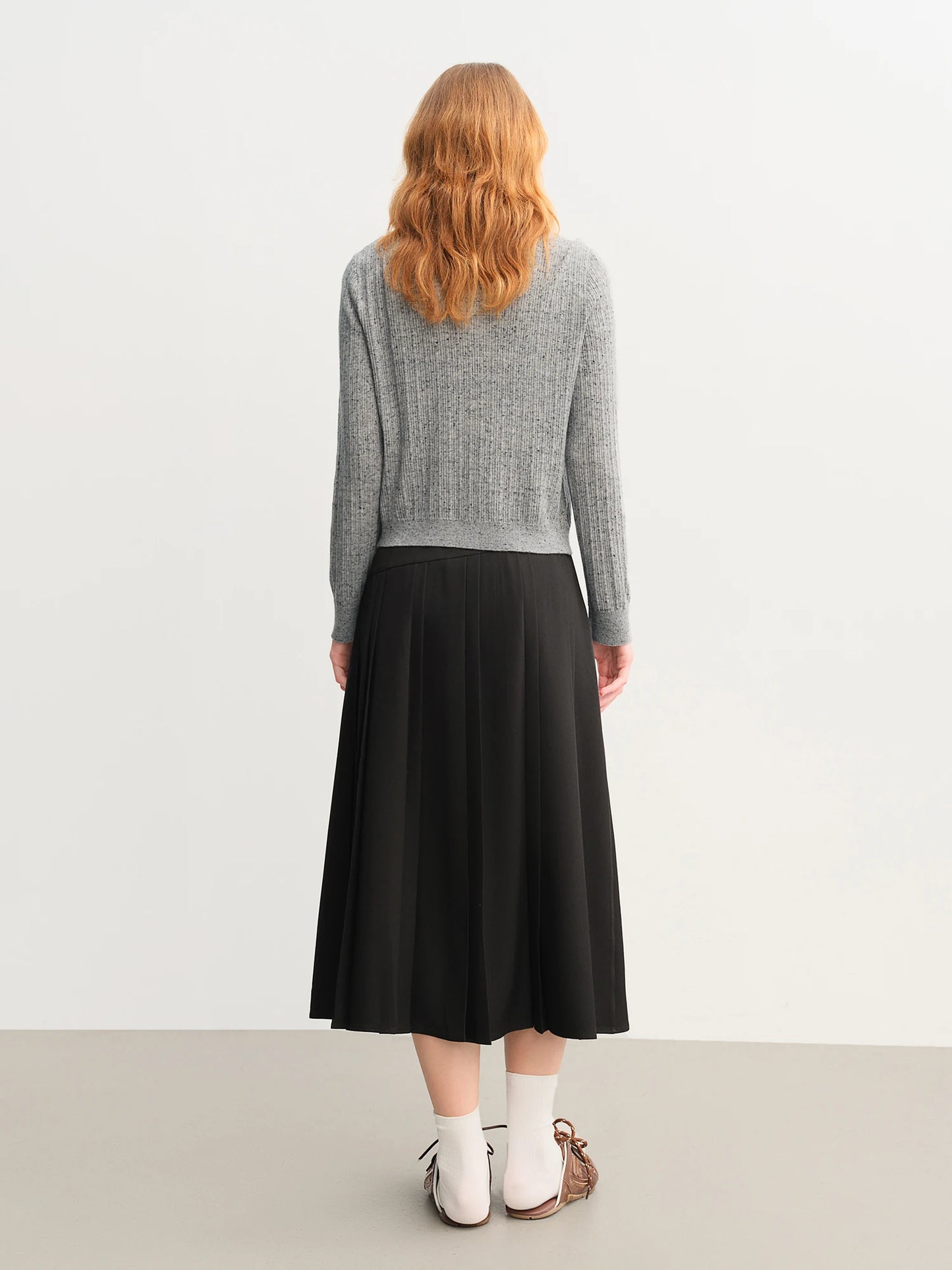 Women's Knitted Cardigan with Double Zipper