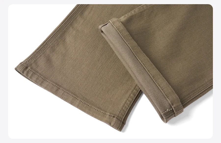 Men's Draping Motorcycle Riding Jeans - Fashion Denim Trousers