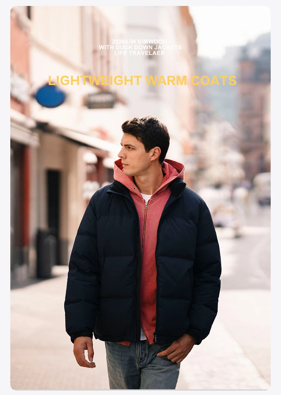 Men's Winter Oversize 90% White Duck Down Coats Warm Comfortable Down Puffer Jacket