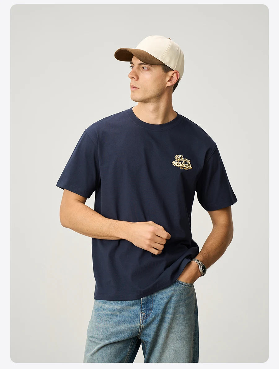 Men's Oversized Cool-Touch T-Shirt with Letter Print