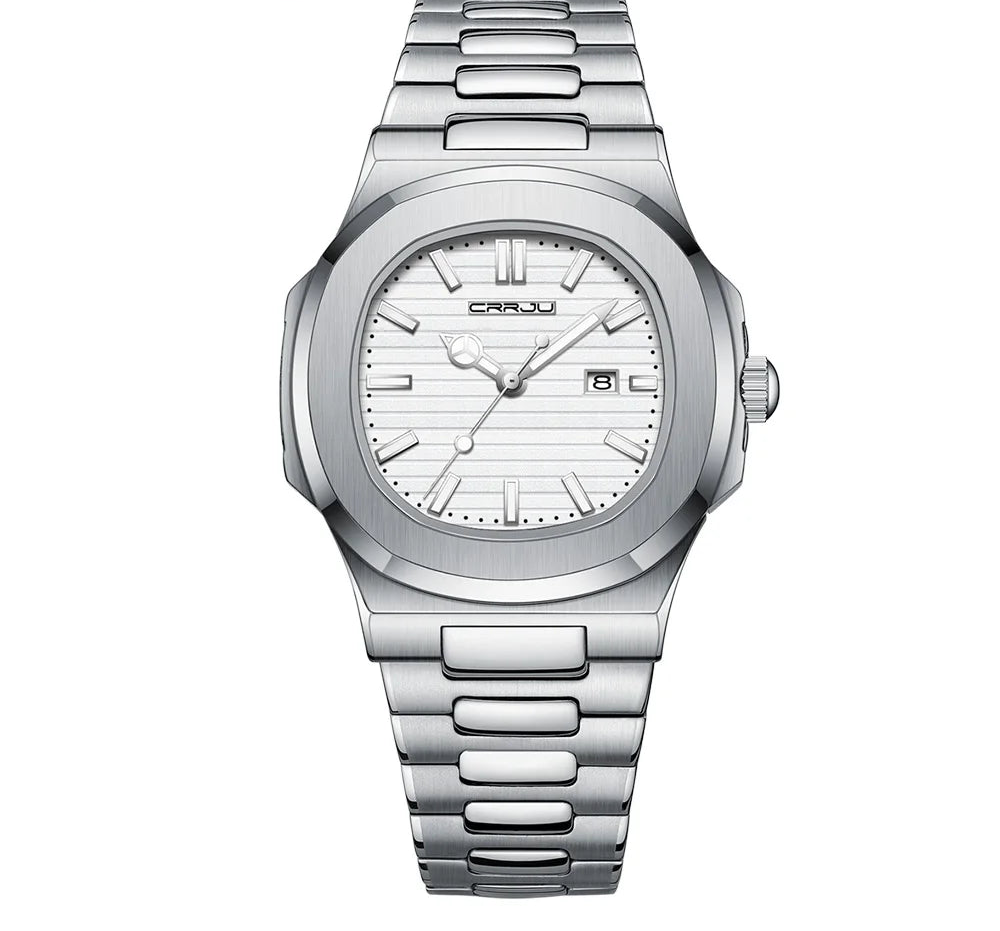 Men's Sports Watch - Square Dial Waterproof with Luminous Date Display