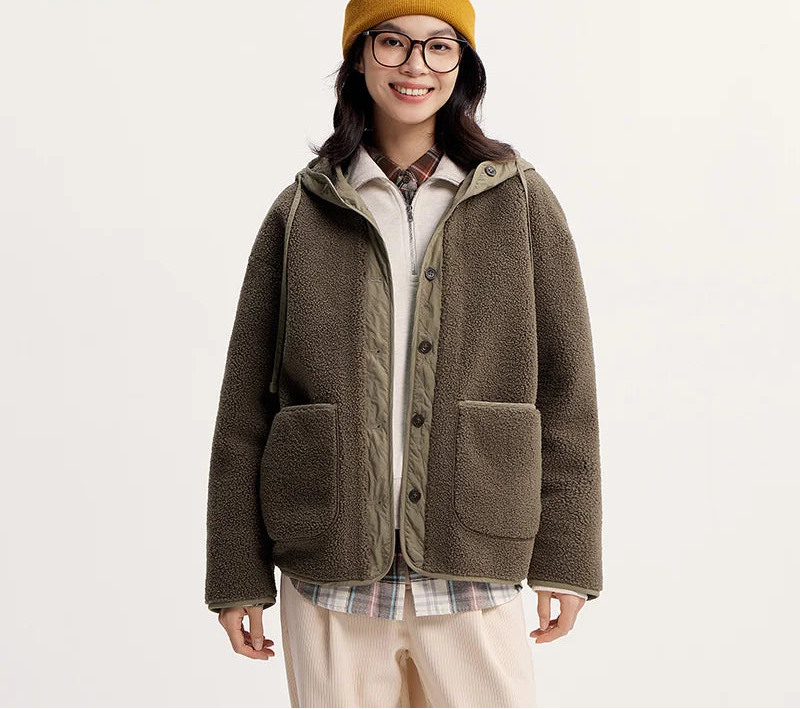 Women's Fleece-Like Cotton Winter Jacket - Thickened Warm Coat