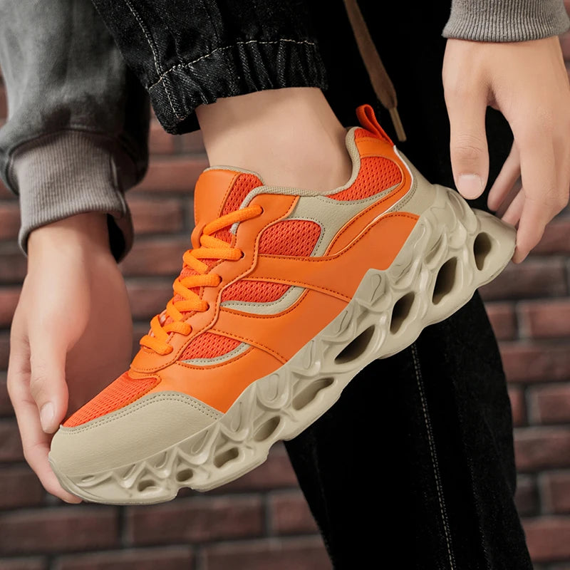 Men's Casual Breathable Sports Shoes Lace Up Comfortable Sneakers