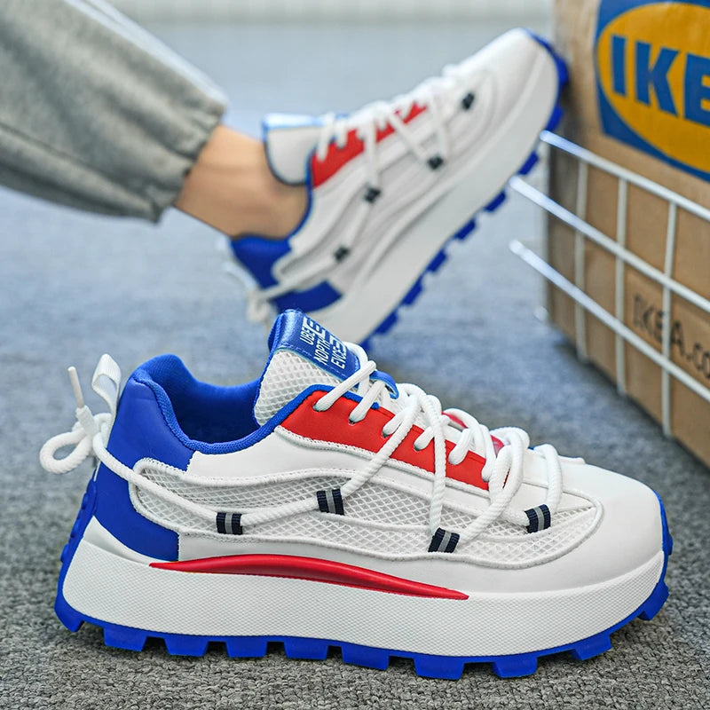 Men's Lightweight Platform Sneakers - Breathable Running Shoes