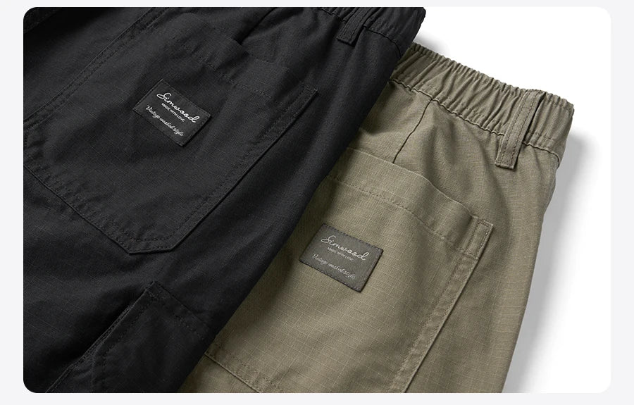 Men's Military Cargo Ripstop Lightweight Cotton Stretch Trousers