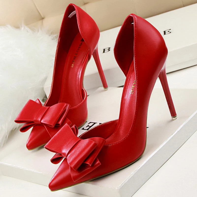 Bowknot Stiletto Heel Pumps