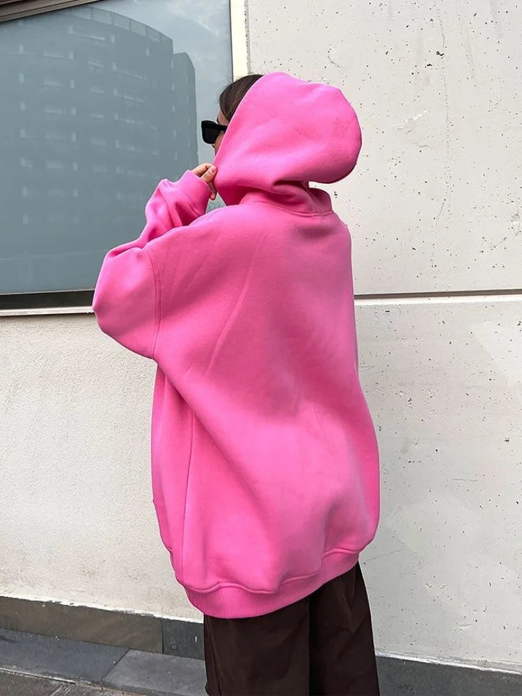 Women's  Oversized Fleece Pullover Hoodie