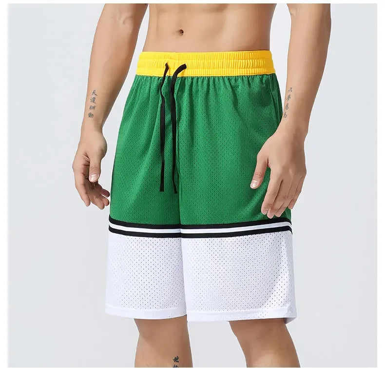 Men's Gym Casual Quick Dry Basketball Football Sweatpants Running Sports Pants Breathable Fitness Jogging Shorts