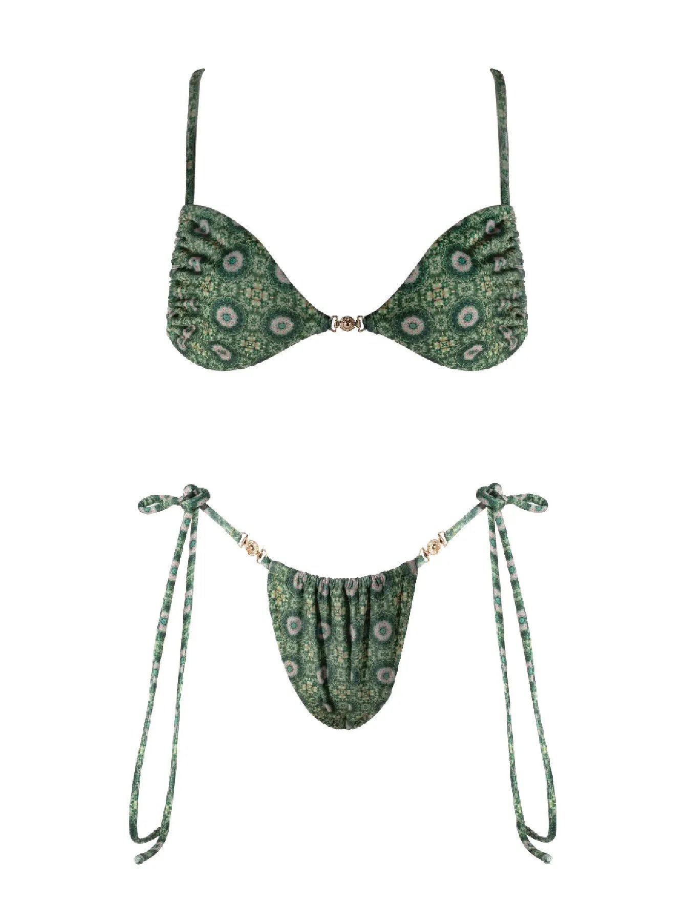 Women's Thin Strap Bandage Bikini Set - Beach Vacation Swimwear
