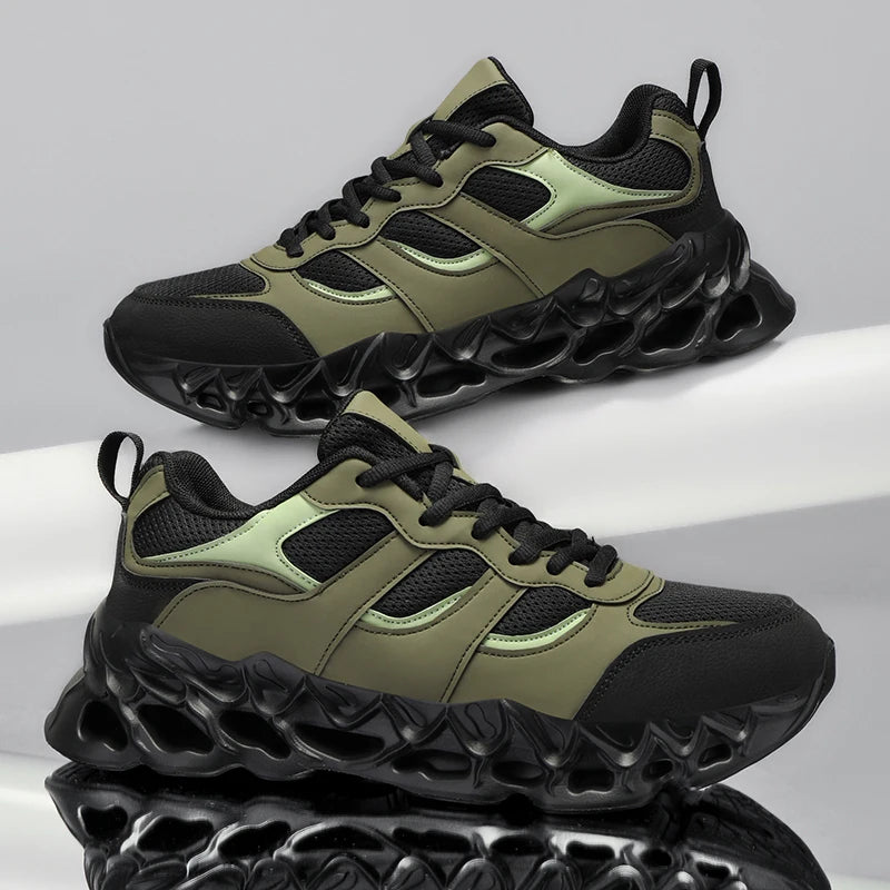 Men's Casual Breathable Sports Shoes Lace Up Comfortable Sneakers