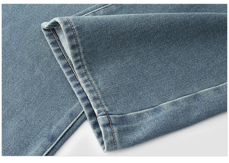 Wide Leg Fleece Lined High Waist Jeans - Women's Floor-Length Winter Denim