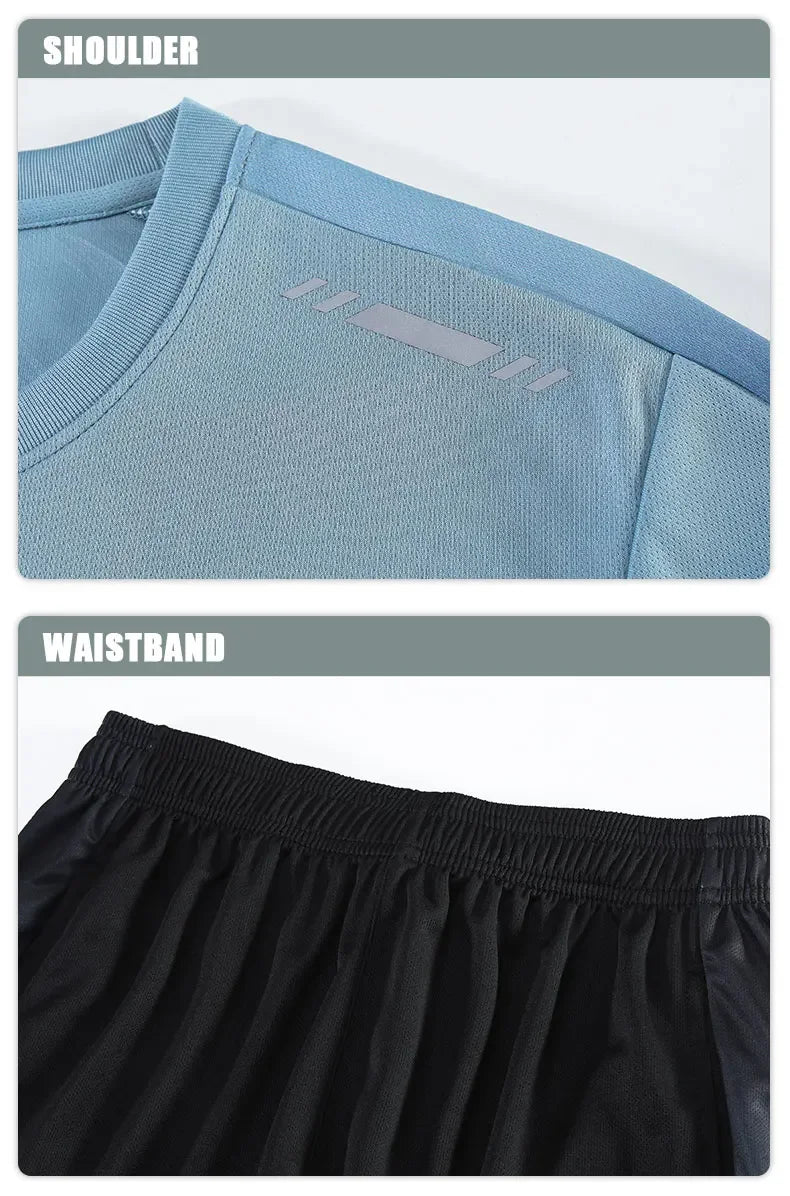 Unisex Gym Running , Basketball Shorts Outdoor  Cycling Training Tight Fast Drying Activewear Set