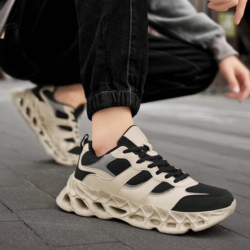 Men's Casual Breathable Sports Shoes Lace Up Comfortable Sneakers