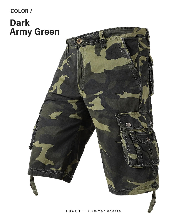 Men's Summer Camouflage Cargo Cotton Military  Casual Shorts