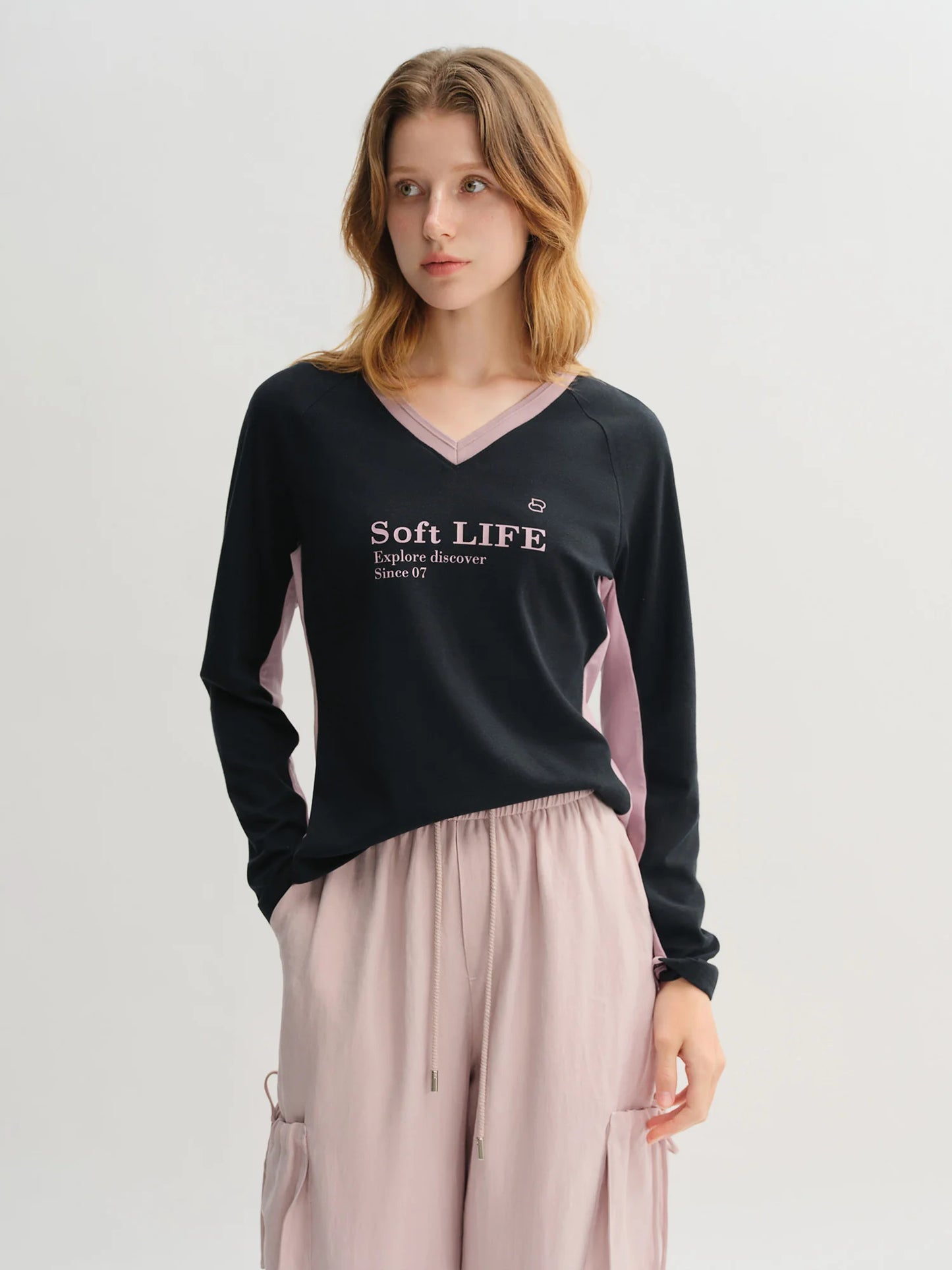 High-Rise Pants and Tee Set - Casual Two-Piece Outfit